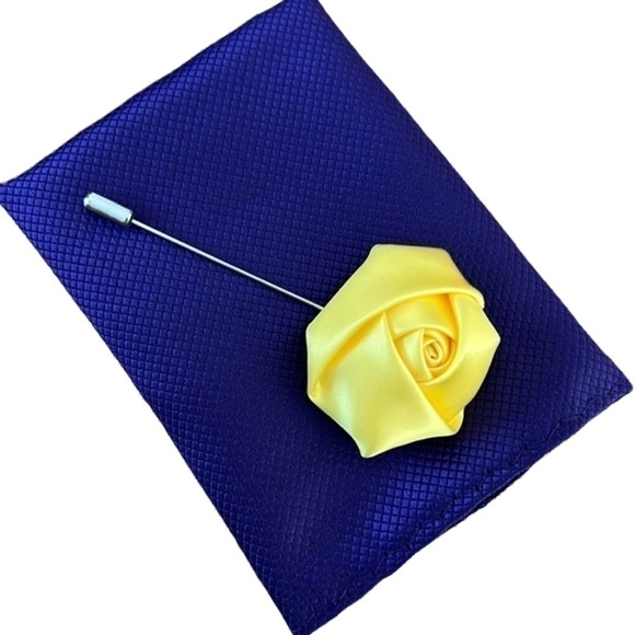 NEW Men’s pocket square and lapel pin - Picture 1 of 1